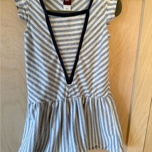 Tea Collection Blue and White Striped Dress
